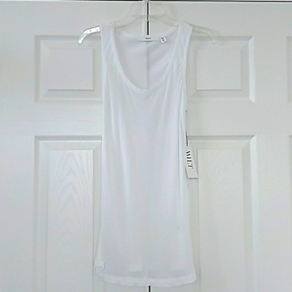 Wilt White Extra Long Elegant Tank Top